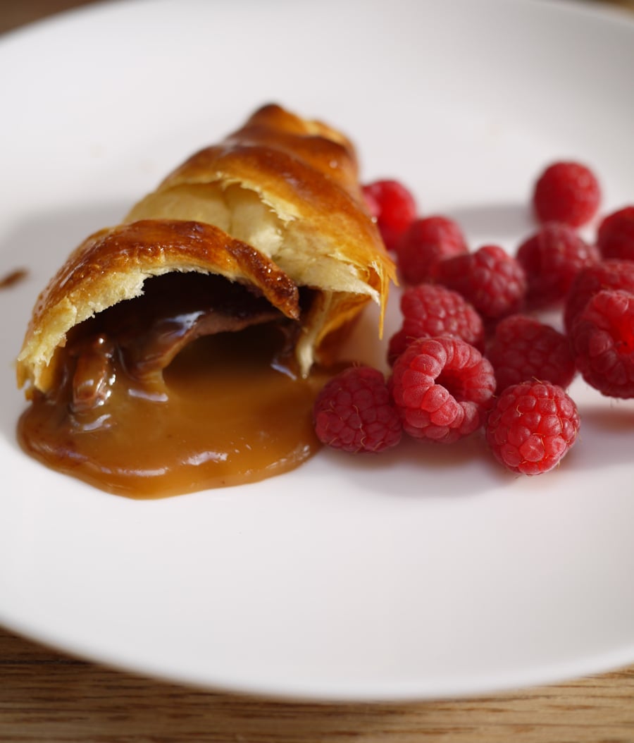 Cadbury Caramel Egg Stuffed Croissants