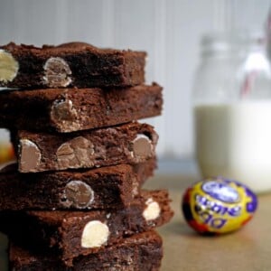 Filthy Fudgy Easter Creme Egg Brownies - The best Easter brownies you'll make this year!