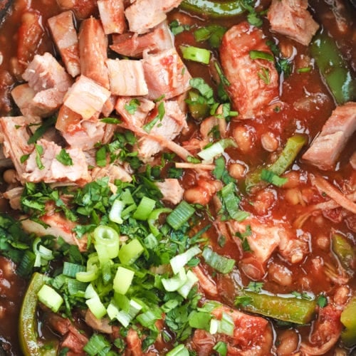 Campfire Stew Recipe with ham and beans.